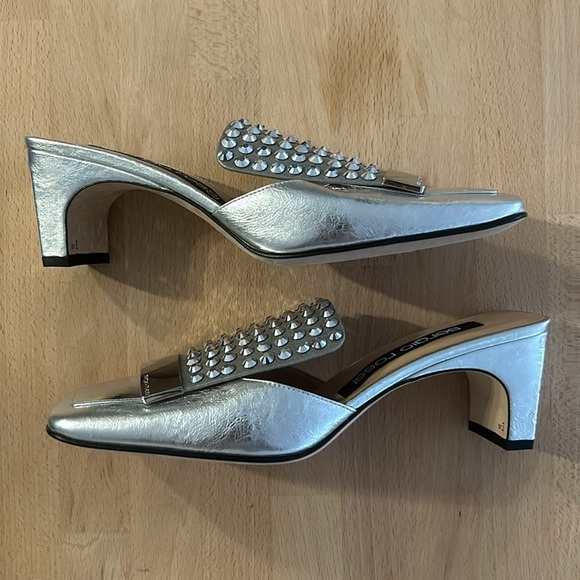 Sergio Rossi Crash mules in silver - Picture 2 of 4